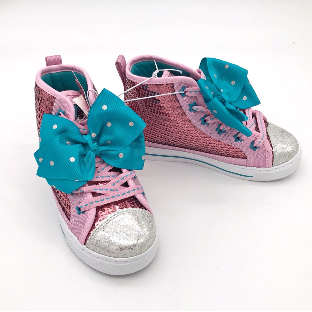 NWT! Nickelodeon JoJo Silva Sequin High Top Shoes 12 - Picture 2 of 4
